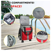 Custom Logo Extra Large Rolling Trolley With Cooler Compartment Fishing Bag Backpack Straps Tackle Box Storage