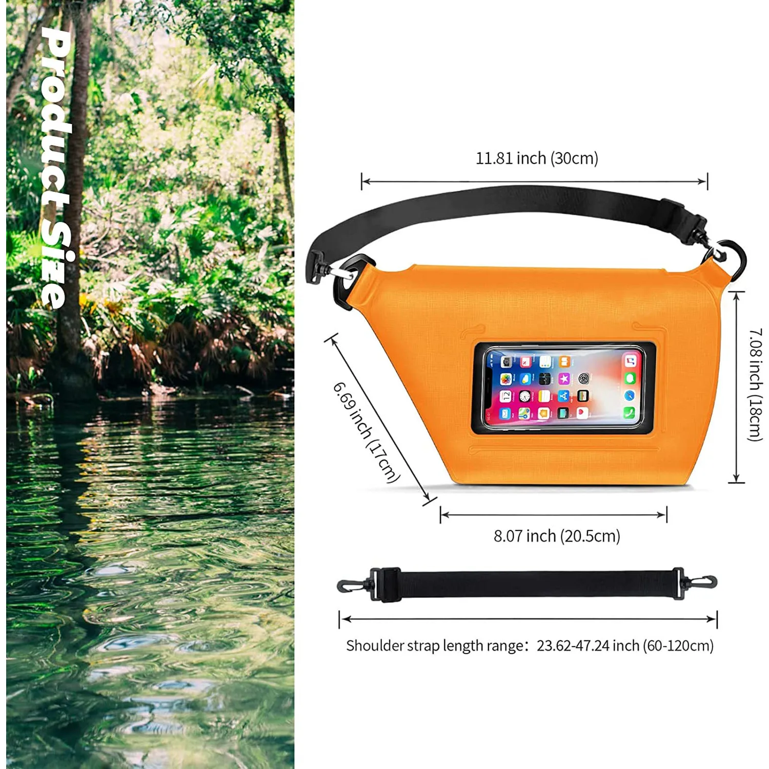 Promotional Phone Waterproof Bag Fanny Packs Screen Touch For Swimming