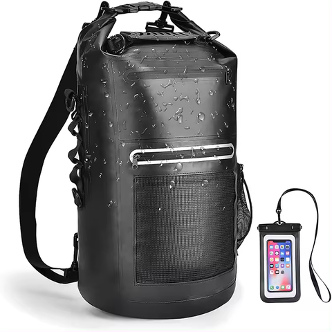 Function Roll Top Dry Bags Dry Bag 20L With Phone Holder For Boating Kayaking Surfing