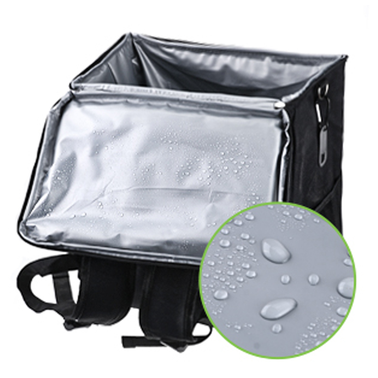 Custom Wholesale Outdoor Polyester Insulated Cooler Lunch Delivery Bags Picnic Travel Black Backpack