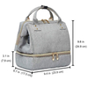 Double Deck Nappy Baby Mommy Women Lunch Bag Diaper Bag Cooler Backpack