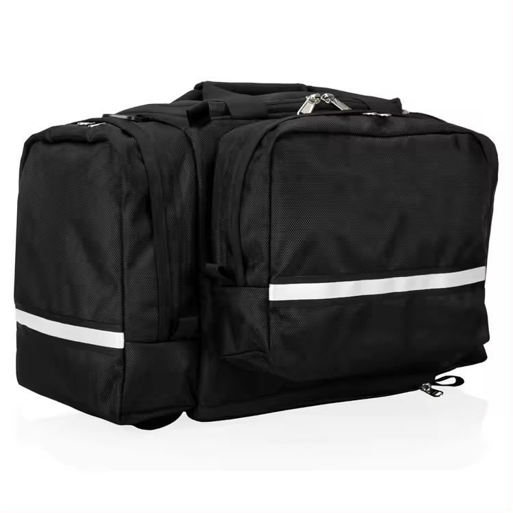 Water-Resistant and Tear-Resistant Motorcycle Tail Bag with Adjustable Strap