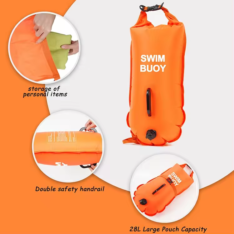 Lightweight 28L Safety Float Air Dry Bag Waterproof Swimming Bag for Kayaking Boating Surfing