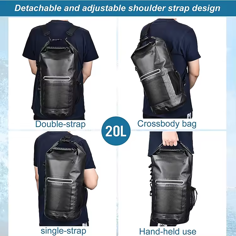 Function Roll Top Dry Bags Dry Bag 20L With Phone Holder For Boating Kayaking Surfing