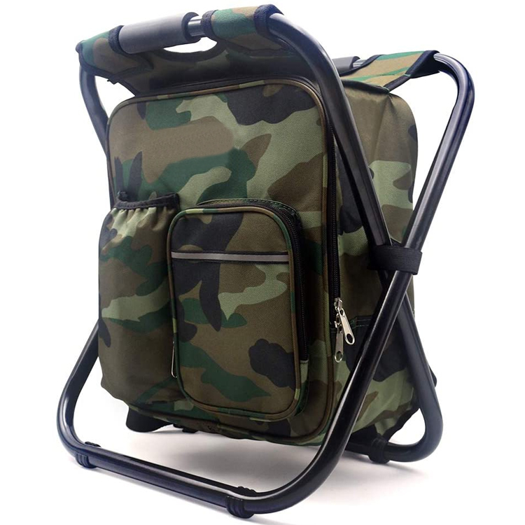 3 In 1 Multi-function Outdoor camping fishing Folding Backpack Cooler Bag Chair