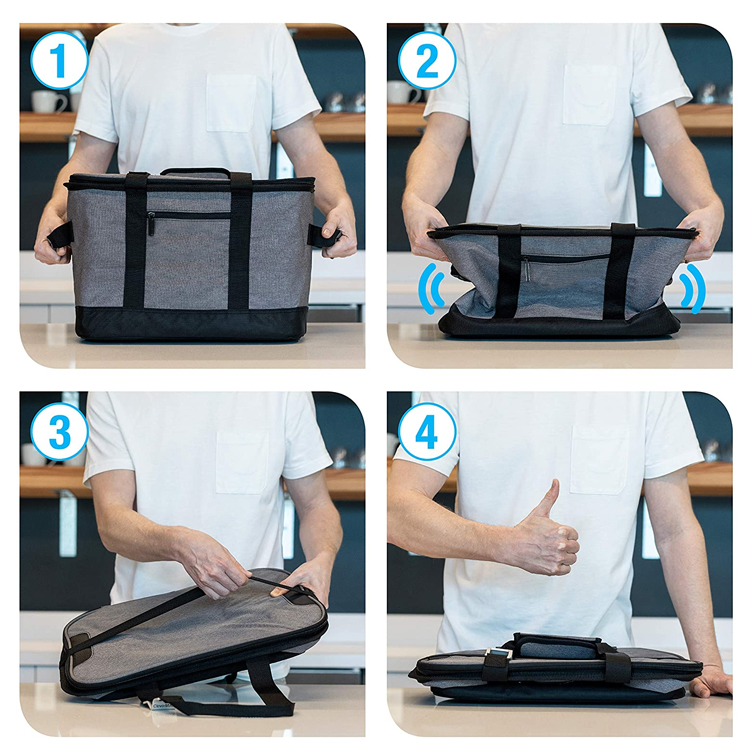 Picnic Large Collapsible Food Delivery Foldable Insulated Cooler Bag