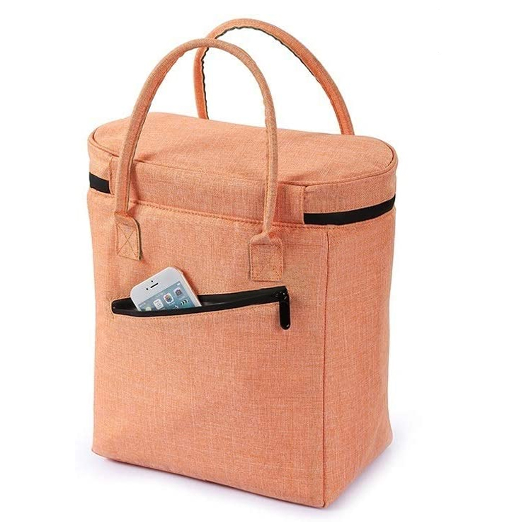 Fashion Custom Logo Insulated Cooler Bag Reusable Collapsible Grocery Bag For Outdoor Picnic