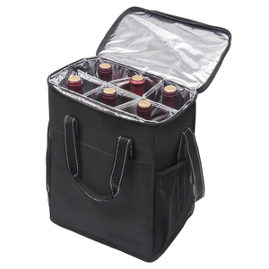 Wholesale 6 Bottle Wine Portable Picnic Thermal Insulated Waterproof Wine Cooler Bag