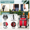 Custom Logo Extra Large Rolling Trolley With Cooler Compartment Fishing Bag Backpack Straps Tackle Box Storage