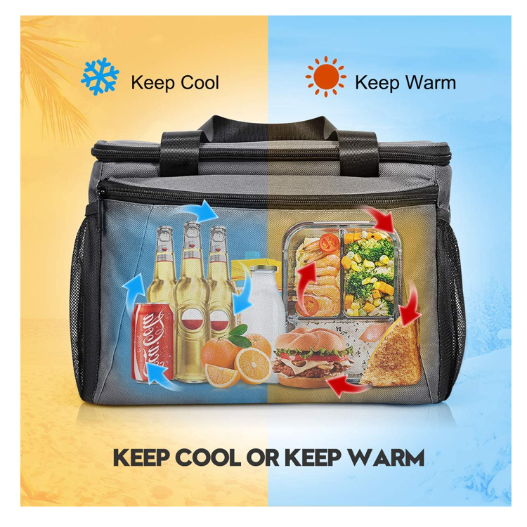 Small Waterproof Lunch Bag For Kids Adult Custom Logo Insulated Thermal Lunch Box Soft Cooler Bag With Shoulder Strap