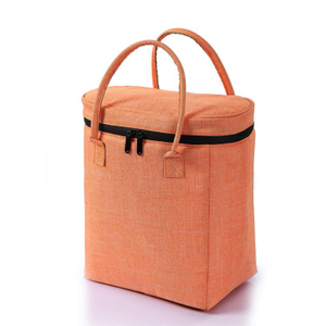 Fashion Custom Logo Insulated Cooler Bag Reusable Collapsible Grocery Bag For Outdoor Picnic