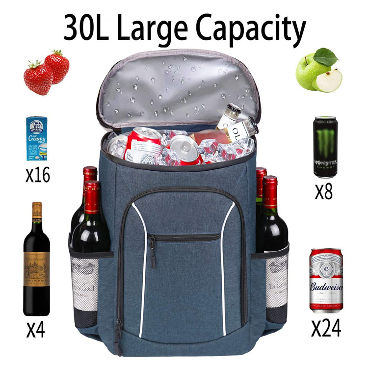 Custom Premium Cheap Big Can Aluminum Foil High Capacity Golf Champagne Wine Milk Beer Picnic Backpack Insulated Cooler Bag