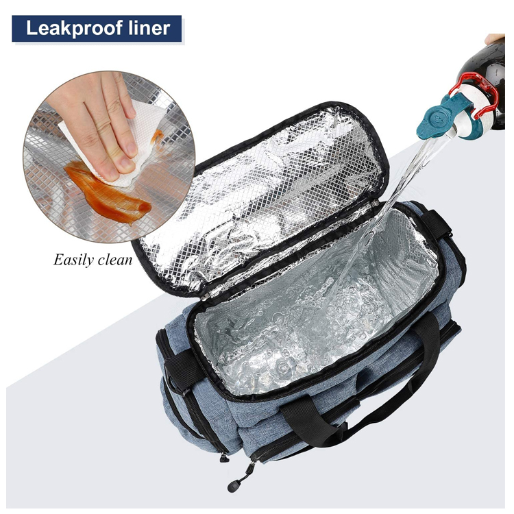 Large Insulated Lunch Bag For Men Women Leakproof Soft Cooler Bag With Multiple Pockets
