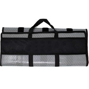 Customized Size Black Rubber Mesh Fishing Lure Bag with Handle