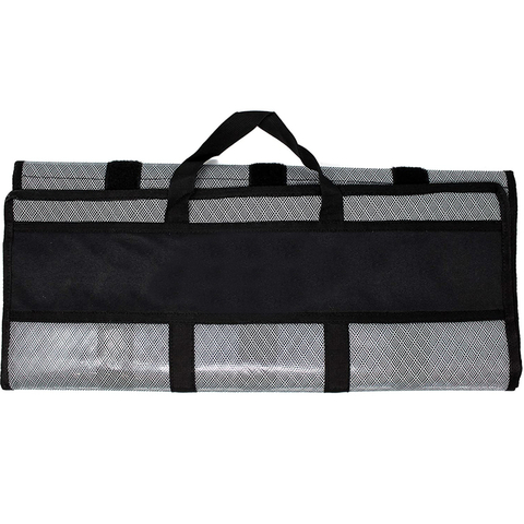 Customized Size Black Rubber Mesh Fishing Lure Bag with Handle