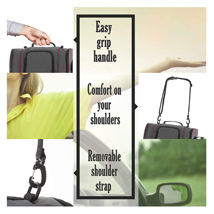 Waterproof Unisex Meal Prep Bag Fitness Insulated Thermal Cooler Bag With 6 Food Portion Control Containers Meal Cooler Bag