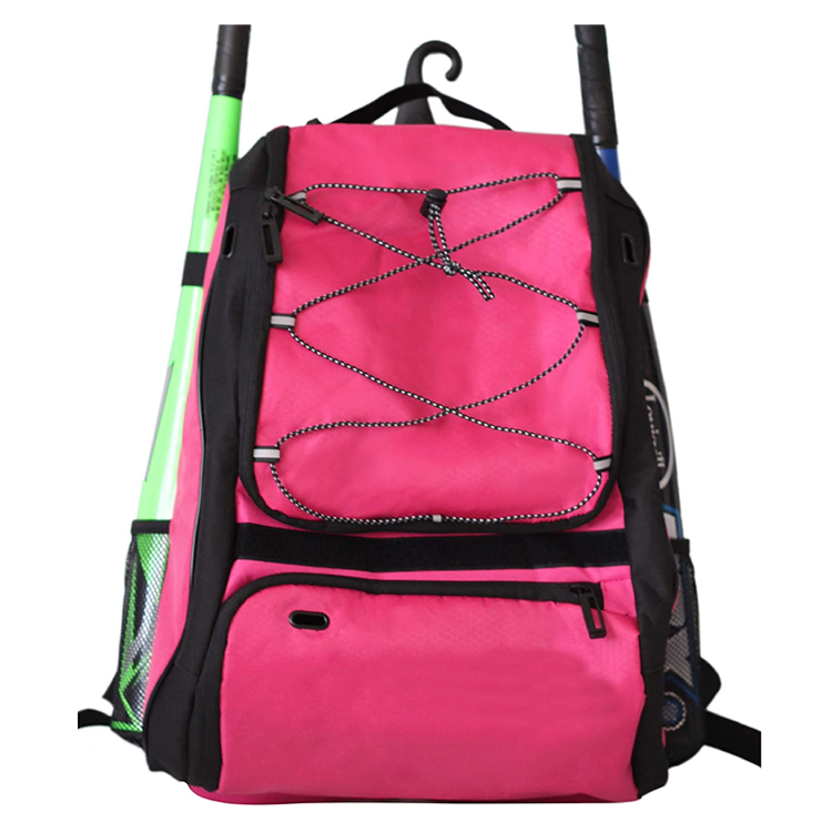 Outdoor Sport Gear Baseball Backpack Softball Bat Bag with Helmet Holder