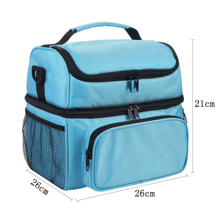 Portable Aluminium Foil Waterproof Custom Soft Thermal Lunch Tote Insulated Cooler Bag For Food With Shoulder Strap