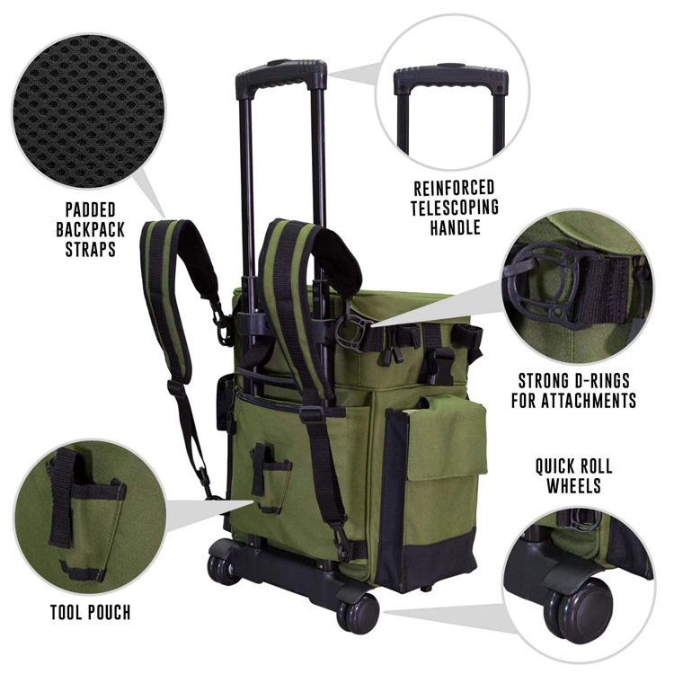 Wholesale Rolling Fishing Tackle Box Waterproof Fishing Tackle Bag