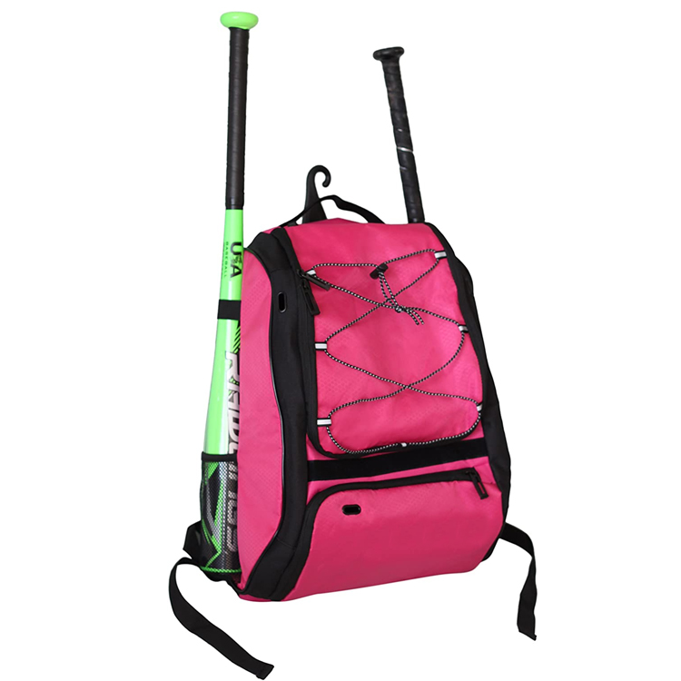 Outdoor Sport Gear Baseball Backpack Softball Bat Bag with Helmet Holder