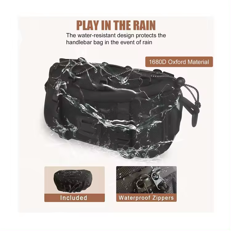 Function Tear-Resistant Motorcycle Travel Bag Motorcycle Handlebar Bag with USB Charge Port
