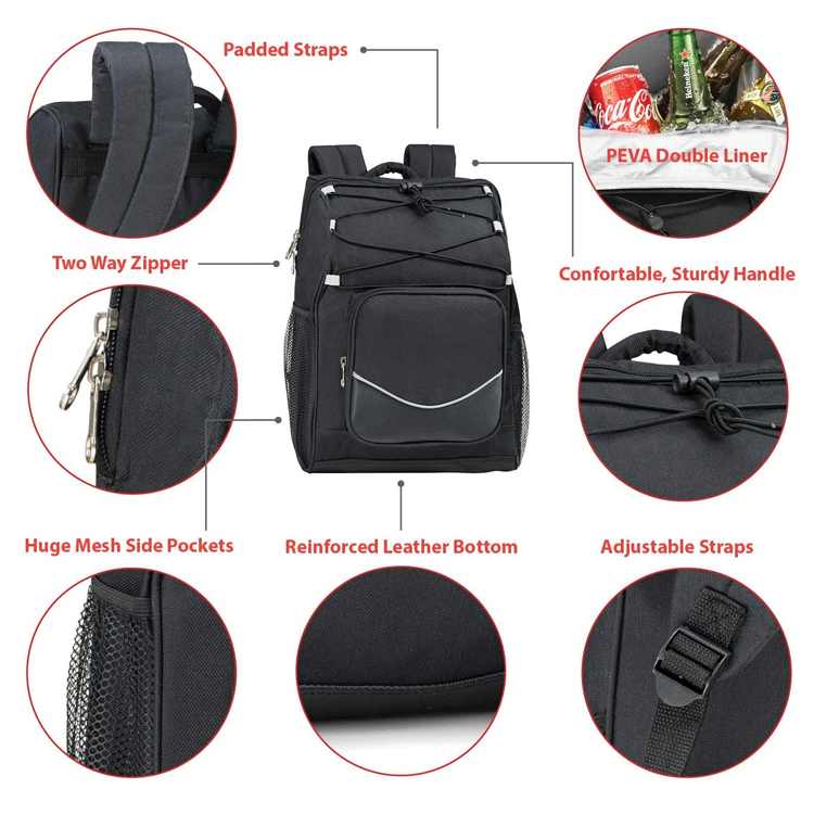 Cooler Bag Backpack Large High Quality Multifunction Ice Insulated Leak-proof Cooler Backpack For Picnic Camping Climbing Trip