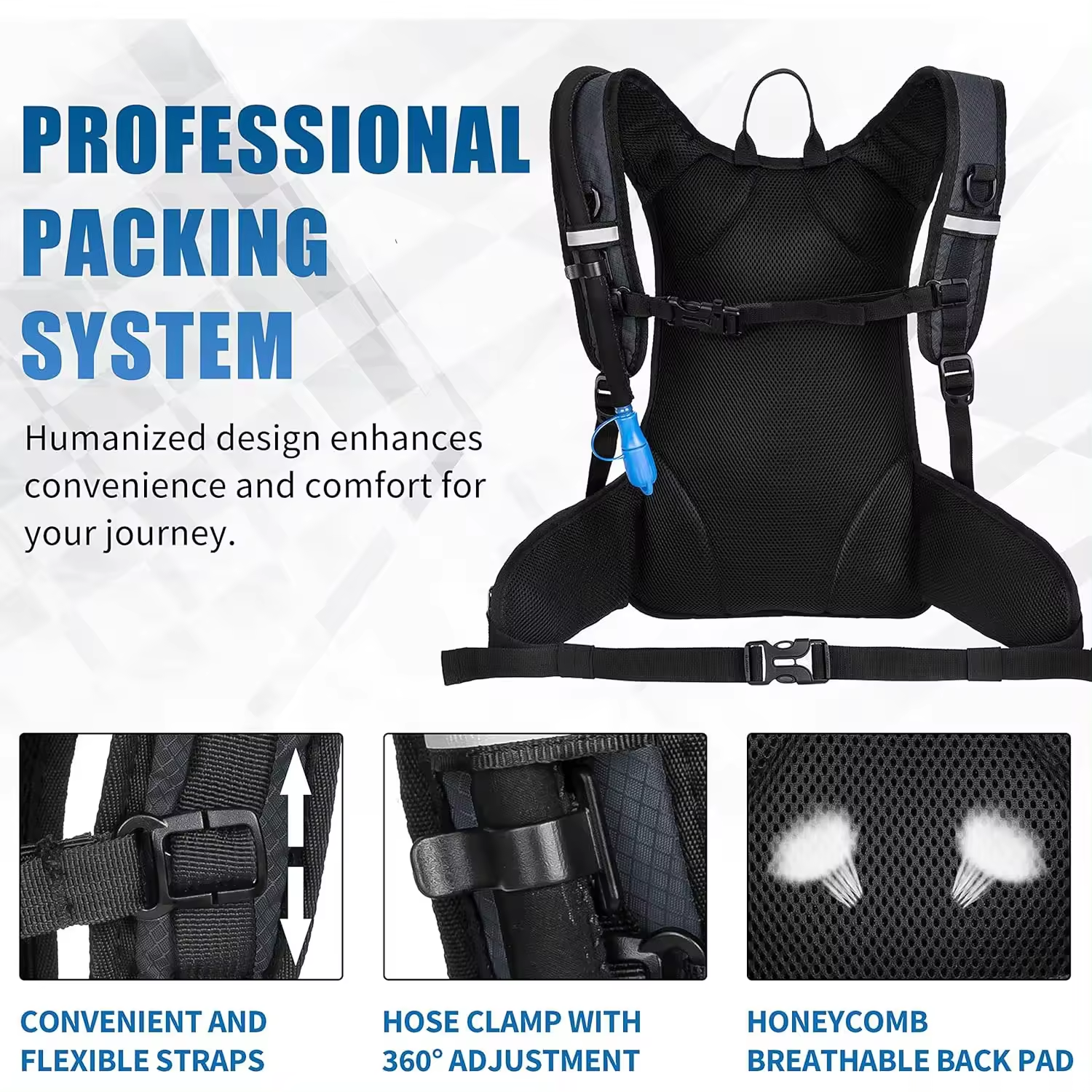 Stylish Hydration Hiking Water Backpack Hydration Pack Backpack with 2L Bladder