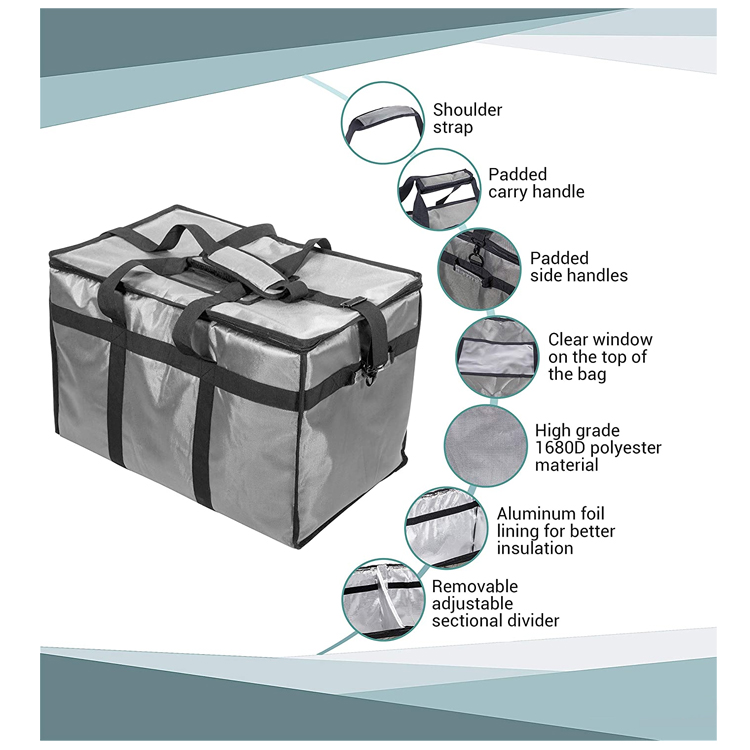 Heavy Duty Picnic Cooler Bag For Camping Food Delivery Insulated Bag With Strong Handle