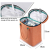 Fashion Custom Logo Insulated Cooler Bag Reusable Collapsible Grocery Bag For Outdoor Picnic