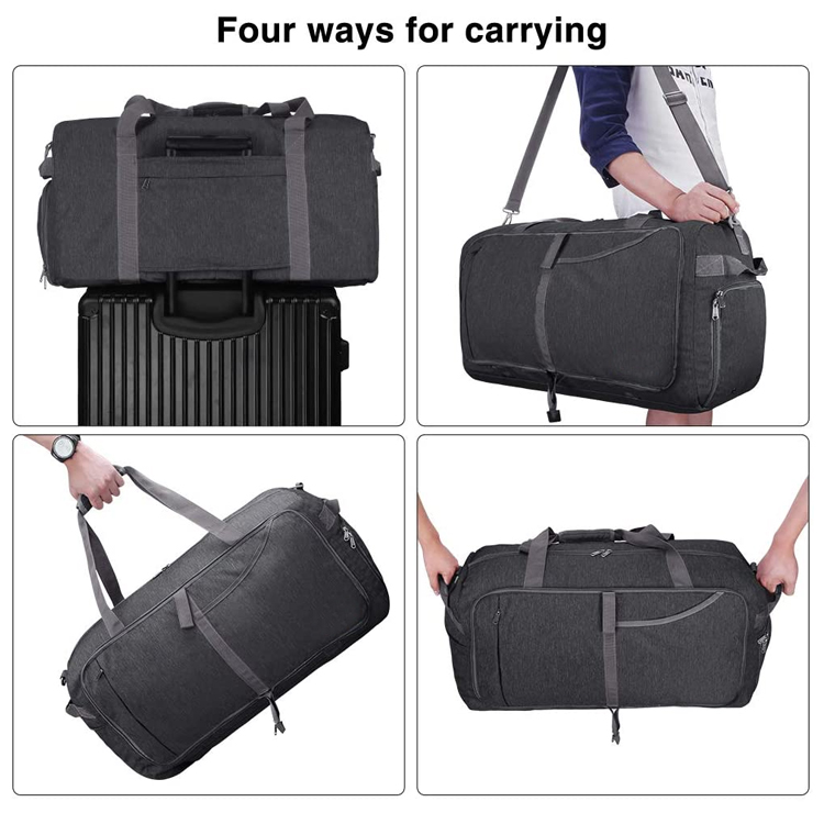 Recycled Rpet Polyester Luxury Custom Logo Waterproof Fitness Sport Yoga Travel Duffel Gym Bag Woman Mens