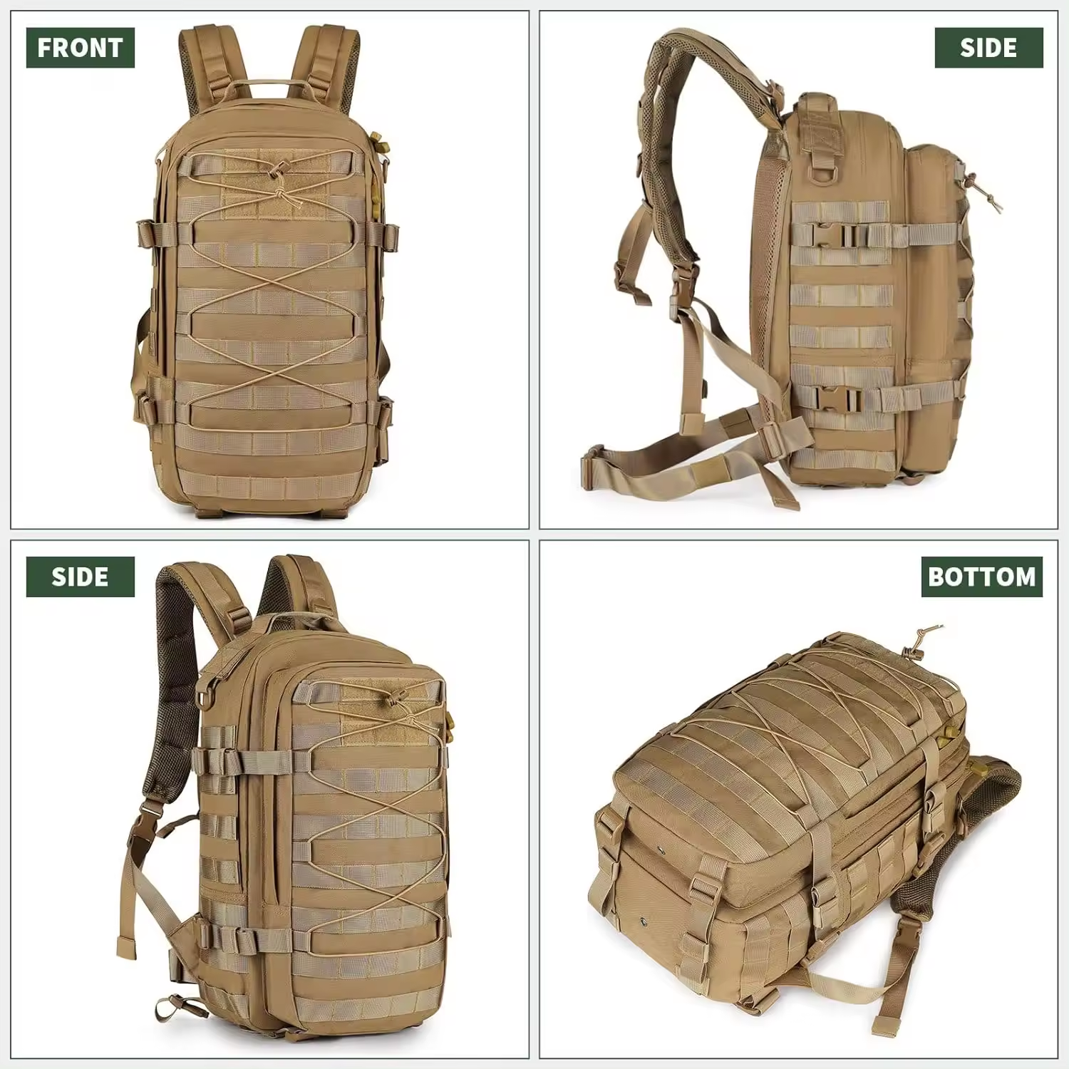 New Product Hunting Backpack Tactical 25L Rucksack Khaki Hiking Daypack
