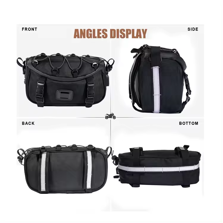Function Tear-Resistant Motorcycle Travel Bag Motorcycle Handlebar Bag with USB Charge Port